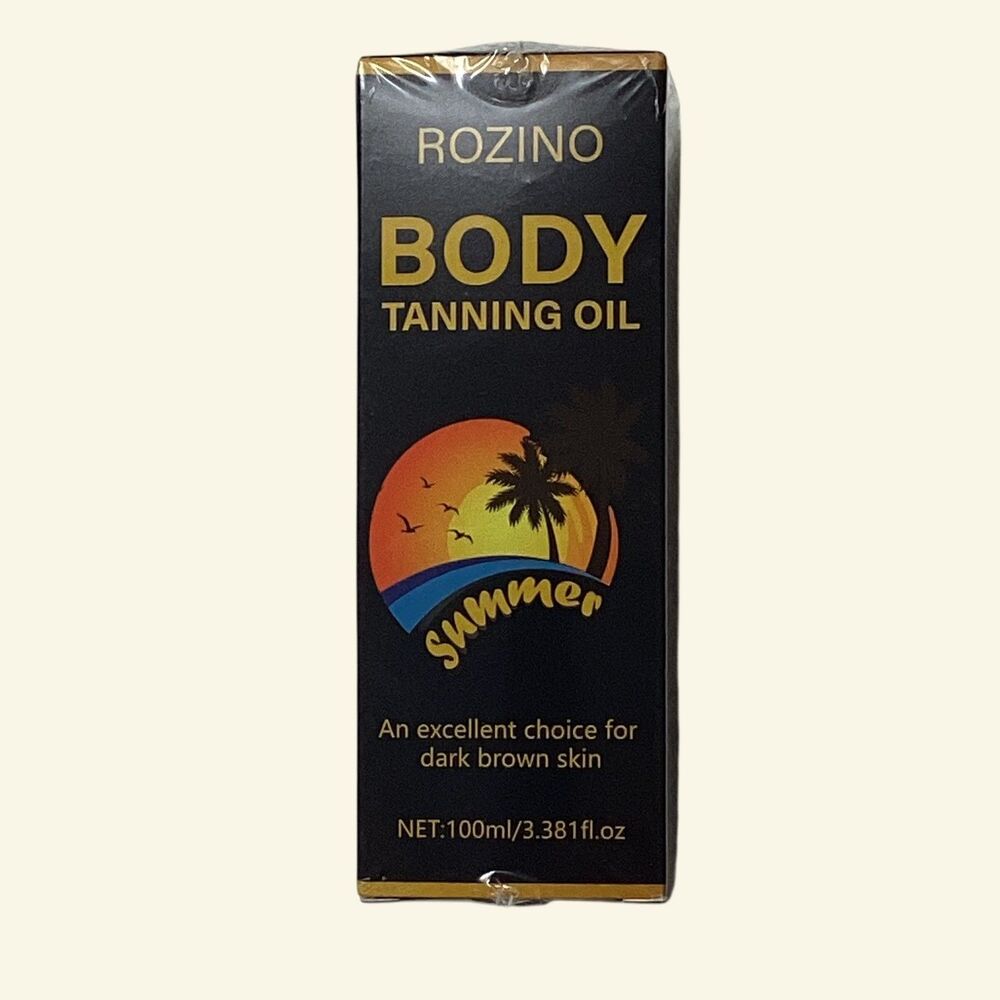 Rozino Body Tanning Oil for Dark Brown Skin 100ml 3.38fl oz New Sealed